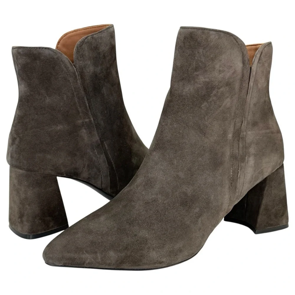 Gentle Souls Danbury Dark Olive Suede Womens Ankle Boots Size 11M - Picture 9 of 11